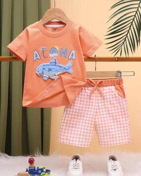 Boys Cotton Shorts & T-Shirt Set     -image-38