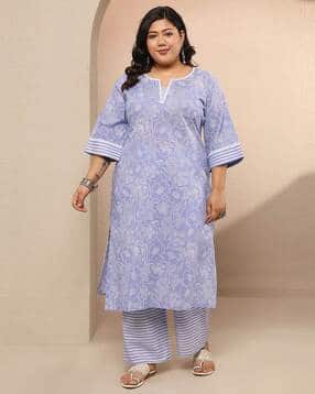 extra love by libas Women Floral Print 2-Piece Straight Kurta Set-picture-16
