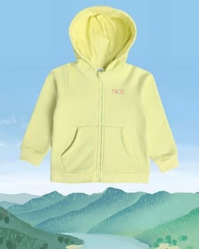 Girls Regular Fit Zip-Front Hooded Jacket-image-43