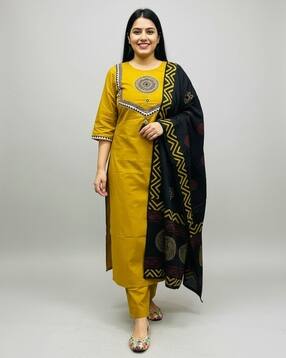 bharvita Women Printed 3-Piece Straight Kurta Set-picture-45