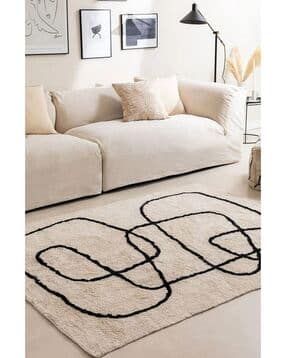 bungalow & beyond Abstract Print Cotton Tufted Floor Rugs-picture-41
