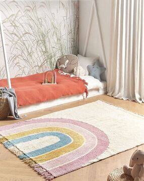 bungalow & beyond Rainbow Print Cotton Tufted Floor Rugs for Kids 5X7 ft-picture-46