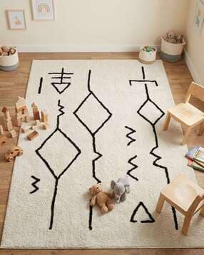 Geometric Print Cotton Tufted Floor Rugs for Kids 3X5 ft-image-7