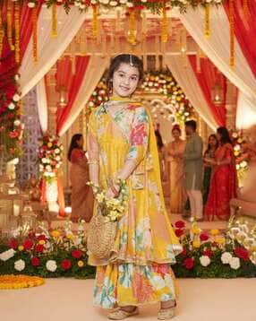 janashree fashion Girls Floral Print 3-Piece Straight Kurta Set-picture-18