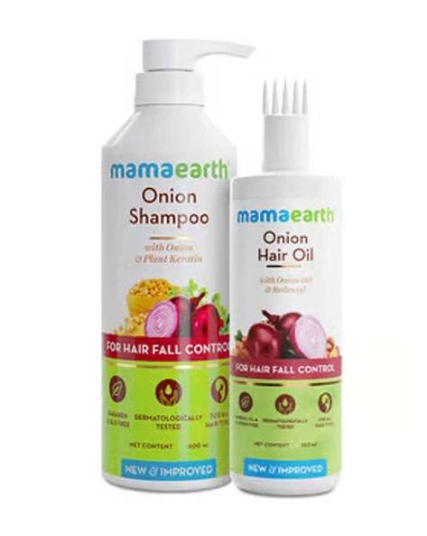 MAMAEARTH Onion Oil Onion Shampoo Onion Conditioner Combo