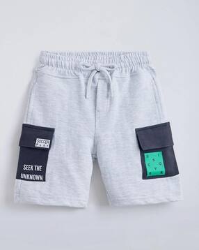 hopscotch Boys Typographic Print Regular Fit Mid-Rise Shorts-picture-3