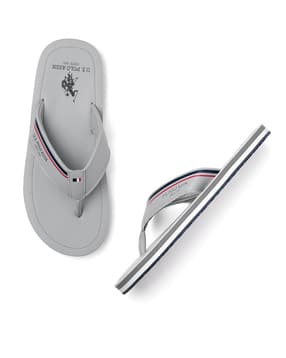 Men PU Thong Strap Flip Flops -image-49