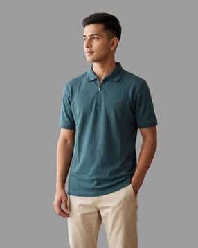 Men Patterned Polo T-Shirt  -image-4