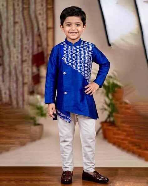 New Gen Boys Embroidered Kurta with Pyjama