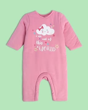 mini klub Girls Graphic Print Round-Neck Rompers-picture-30
