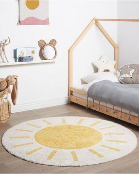 bungalow & beyond Sunburst PrintTufted Round Soft Rug 5 ft-picture-33