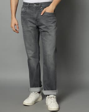 Men Mid-Rise Bootcut Jeans-image-25