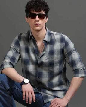 british club Men Checked Slim Fit Shirt-picture-12