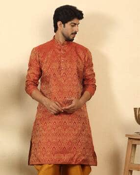 kraft india Men Paisley Print Regular Fit Kurta-picture-28