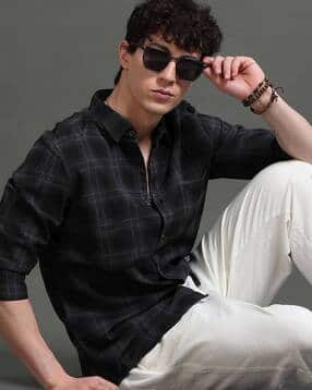 british club Men Checked Slim Fit Shirt-picture-15