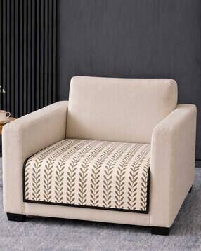 cortina eyelet curtain Leaf Print Anti Slip 1 Seater Sofa Cover-picture-32