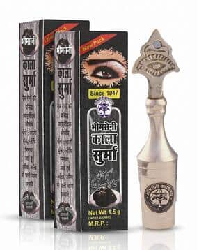 bhimseni karyalay Pack of 2 Surma with Surmedani - 3 g-picture-11
