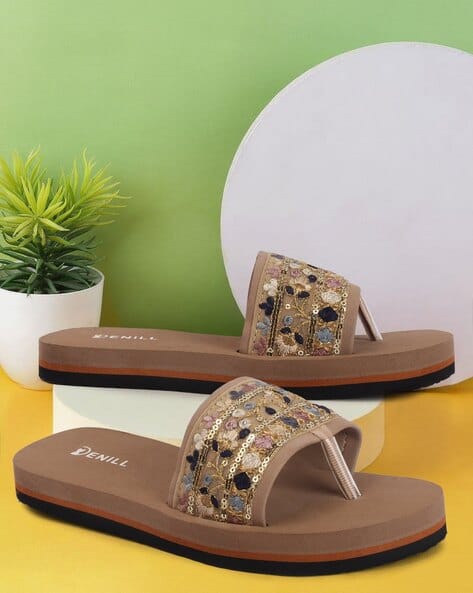 DENILL Women Slip-On Fusion Sandals
