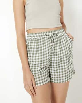 max Women Checked Shorts with Insert Pockets-picture-42