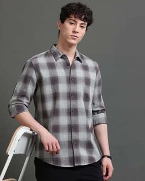 british club Men Checked Slim Fit Shirt-picture-21