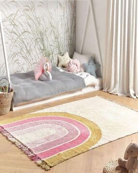 Rainbow Print Cotton Tufted Floor Rugs-image-21