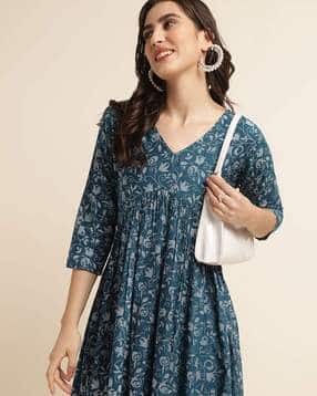 fabclub Women Floral Print V-Neck Anarkali Kurta-picture-33