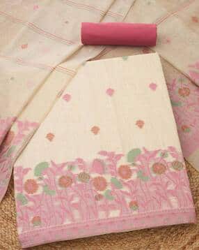 Women Floral Woven 3-Piece Unstitched Dress Material-image-42