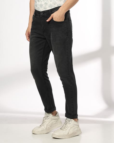 Men Lightly Washed Skinny Fit Jeans