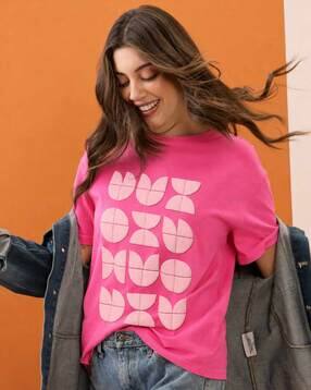 Women Oversized Fit Round-Neck T-Shirt-image-9