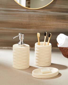fabindia Marble Mix Bathroom Accessories Set-picture-22