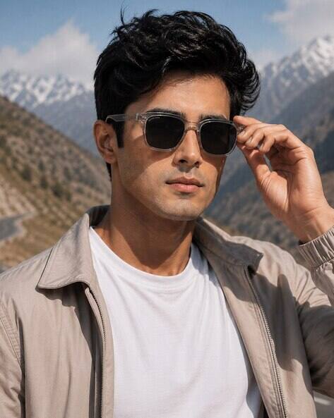 Full-Rim Polarised Square Sunglasses