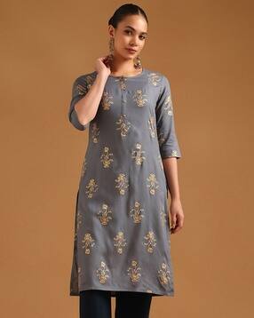 soch Women Floral Print Straight Kurta-picture-27