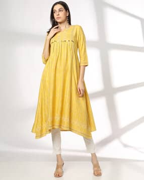avaasa mix n' match Women Embroidered Flared Kurta-picture-15
