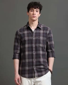 british club Men Checked Slim Fit Shirt-picture-13