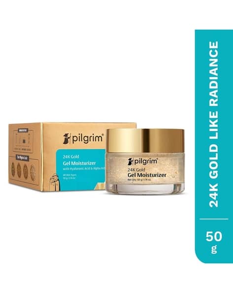 Pilgrim 24K Gold Lightweight Gel Face Moisturizer with Hyaluronic Acid & Alpha Arbutin