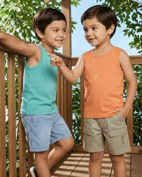 nauti nati Boys Pack of 2 Round-Neck Vests-picture-10