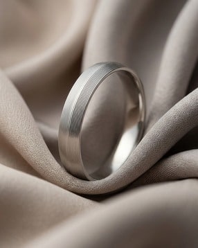 touch925 Men 925 Silver Linear Textured Band Ring-picture-26