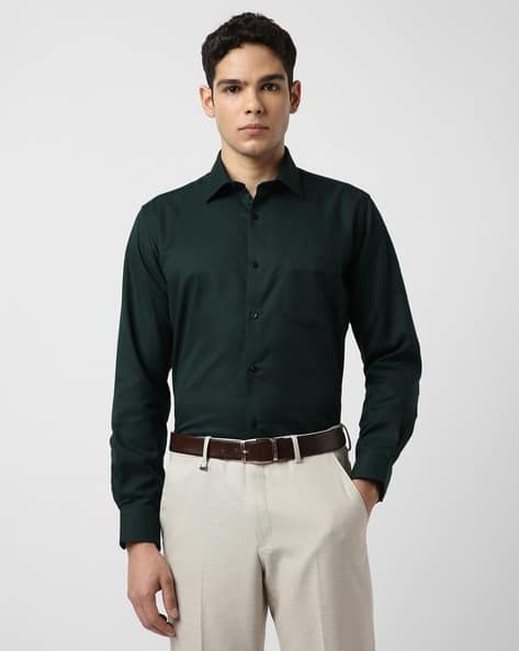 VAN HEUSEN Men Patterned Regular Fit Shirt