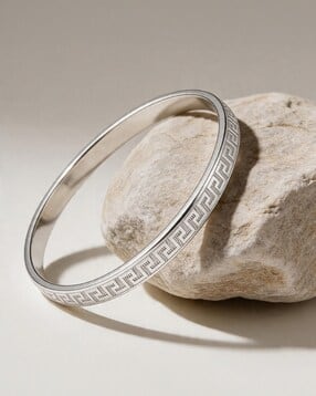 touch925 Men Sterling Silver Greek Meander Kada-picture-50