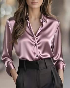 buda jeans co Women Silk Regular Fit Shirt-picture-13