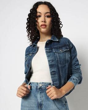 yousta Women Printed Oversized Fit Denim Jacket-picture-11