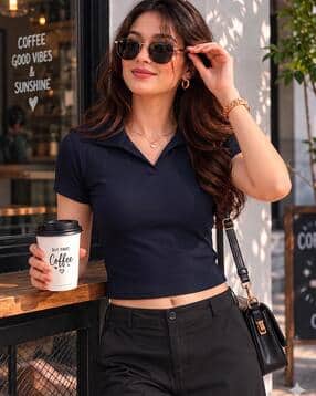 fabflee x ag Women Fitted Crop Top-picture-26