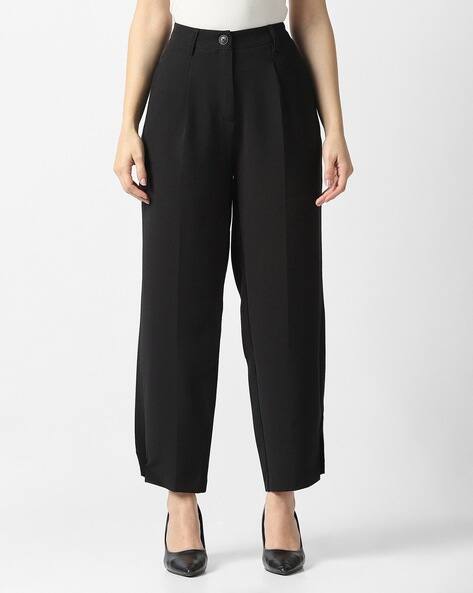 VAN HEUSEN Women Slim Fit Pleated Trousers