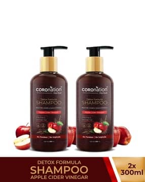 coronation herbal Pack of 2 Herbal Apple Cider Vinegar Shampoos - 600ml-picture-20