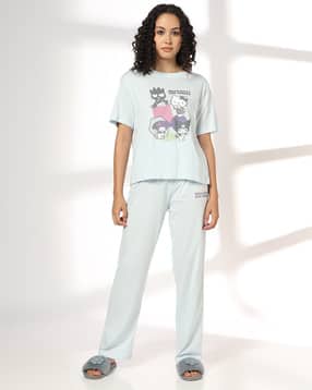 rio Women Hello Kitty & Friends Print T-Shirt & Pyjamas set-picture-11