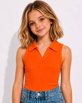 ninas Girls Ribbed Regular Fit Top-picture-3