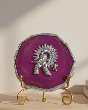 homearte india Agate Krishna Showpiece with Metal Stand-picture-48