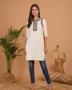 nyrika Women Embroidery A-line Kurti-picture-12