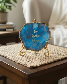 homearte india Agate Love Laughter Forever Showpiece with Metal Stand -picture-18