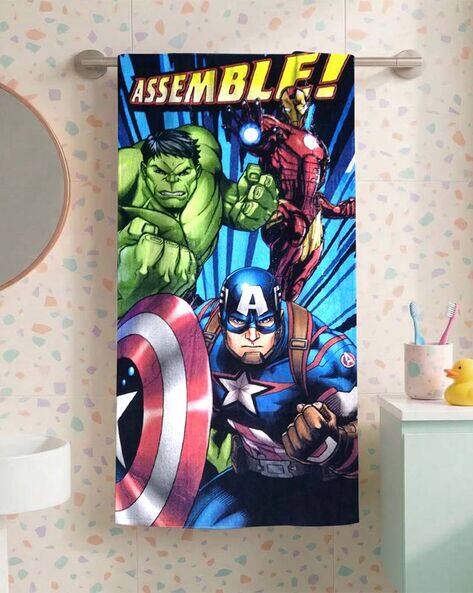 ATHOM LIVING Marvel Avengers Print Bath Towel 350 GSM